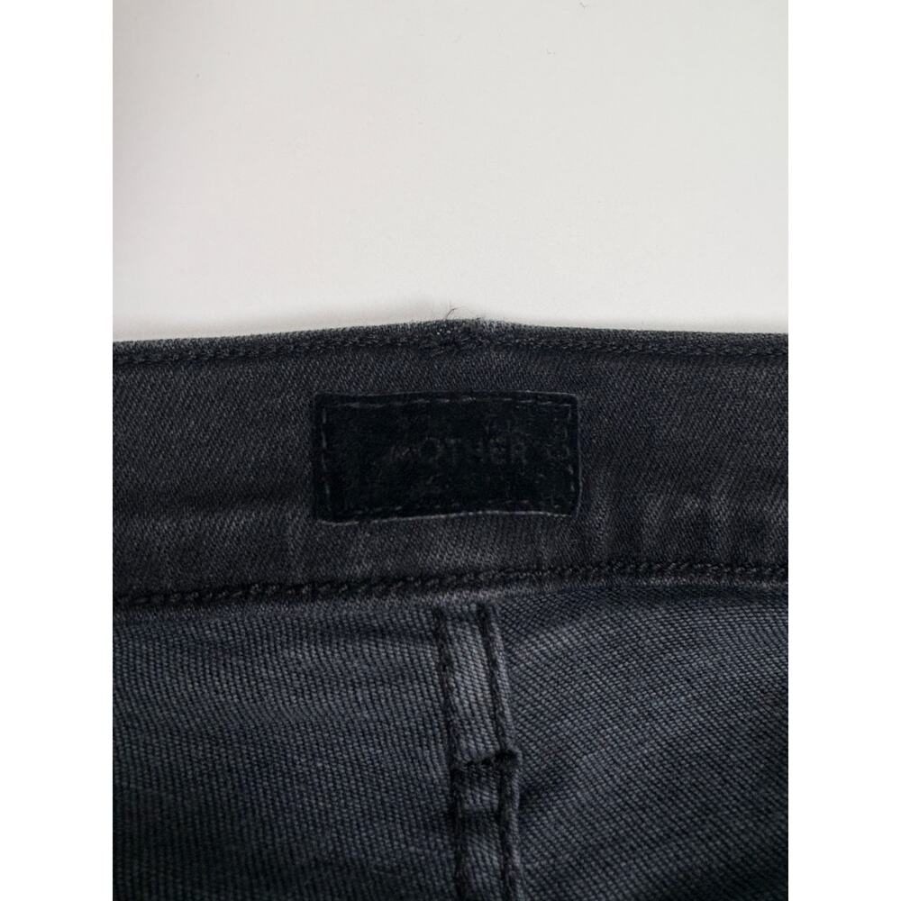 MOTHER Rambler Zip Sneak Washed Black Straight Leg Jeans Patch Pocket 25 Capsule - Picture 6 of 16